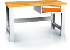 Pracovní stůl alcera PROFI - deska - noha - noha - závěsný kontejner 700 - 1055 x 1500 x 700